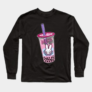 Winky Face Bubble Tea Long Sleeve T-Shirt